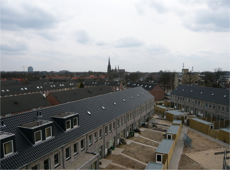 Uitzicht vanaf de nieuwe appartementen