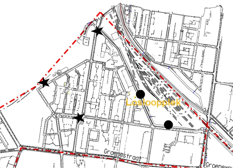 Plattegrond HUP's en losloopplekken